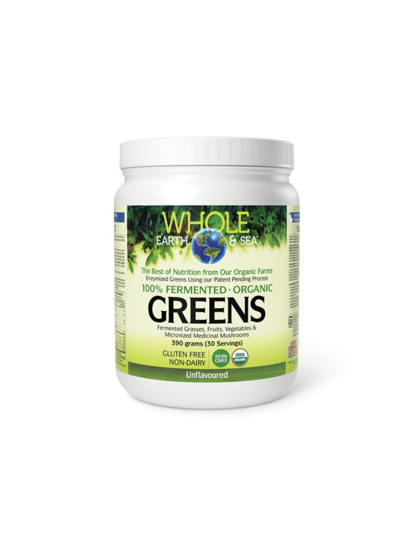 Whole Earth & Sea - 100% ферментирали органик растителни храни, неовкусен х 390 g пудра Natural Factors - Image 1