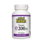 Vitamin E/ Витамин Е (d-алфа токоферол) 200 IU х 90 софтгел капсули Natural Factors